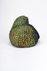 Recess Los Angeles Vintage Jack McConnell Peacock Feather Swirl Capulet Casque Fascinator Hat