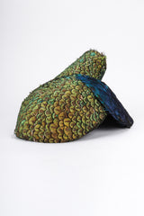 Recess Los Angeles Vintage Jack McConnell Peacock Feather Swirl Capulet Casque Fascinator Hat