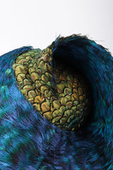 Recess Los Angeles Vintage Jack McConnell Peacock Feather Swirl Capulet Casque Fascinator Hat