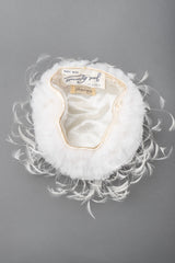 Recess Los Angeles Vintage Jack McConnell Tulle Feather Pouf Cossack Wedding Bridal Hat