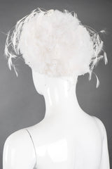 Recess Los Angeles Vintage Jack McConnell Tulle Feather Pouf Cossack Wedding Bridal Hat