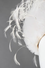 Recess Los Angeles Vintage Jack McConnell Tulle Feather Pouf Cossack Wedding Bridal Hat