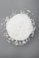 Recess Los Angeles Vintage Jack McConnell Tulle Feather Pouf Cossack Wedding Bridal Hat
