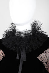 Recess Los Angeles Vintage Jacqueline de Ribes Swiss Dot Layered Lace Cocktail Dress