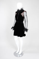Recess Los Angeles Vintage Jacqueline de Ribes Swiss Dot Layered Lace Cocktail Dress