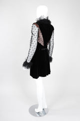 Recess Los Angeles Vintage Jacqueline de Ribes Swiss Dot Layered Lace Cocktail Dress