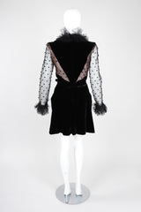 Recess Los Angeles Vintage Jacqueline de Ribes Swiss Dot Layered Lace Cocktail Dress