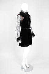 Recess Los Angeles Vintage Jacqueline de Ribes Swiss Dot Layered Lace Cocktail Dress