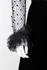 Recess Los Angeles Vintage Jacqueline de Ribes Swiss Dot Layered Lace Cocktail Dress