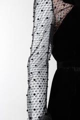 Recess Los Angeles Vintage Jacqueline de Ribes Swiss Dot Layered Lace Cocktail Dress