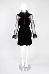 Recess Los Angeles Vintage Jacqueline de Ribes Swiss Dot Layered Lace Cocktail Dress