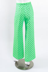 Vintage Jaeger Polka Dot Jacket & Pant Suit Set on Mannequin pant back @ Recess LA