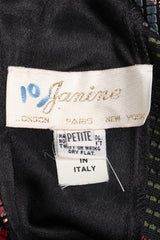 Recess Los Angeles Designer Consignment Vintage Janine of London Keyhole Cutout Choker Cocktail Sheath Dress