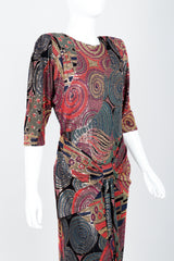 Vintage Janine of London Moasaic Keyhole Back Dress on Mannequin angled crop at Recess