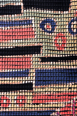 Vintage Janine of London Moasaic Keyhole Back Dress print detail