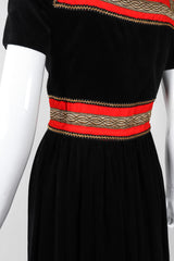 Recess Los Angeles Vintage Fern Violette by Jay Morley Velvet Boho Peasant Dress