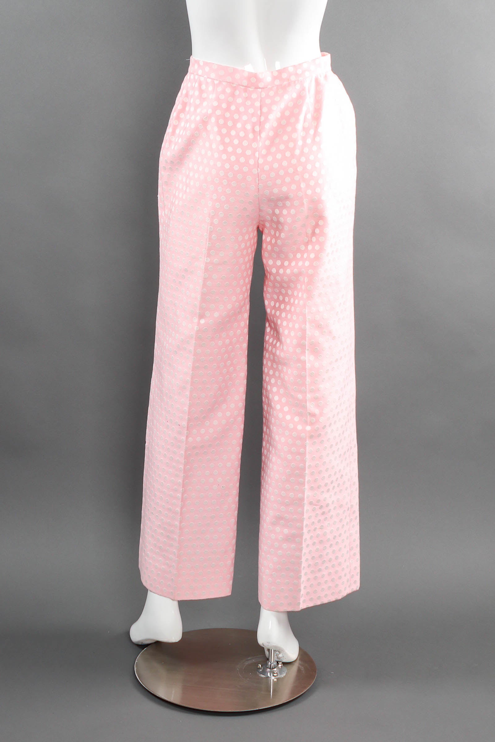 Jean Louis pink polka dot pant on mannequin back at Recess Los Angeles