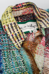 Vintage Jean Charles de Castelbajac Rainbow Tweed Blanket Jacket collar Detail