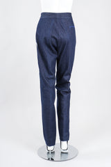 Recess Los Angeles Vintage Jean Claude Jitrois Denim Appliqué Moto Flight Suit Top Gun Set