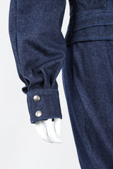 Recess Los Angeles Vintage Jean Claude Jitrois Denim Appliqué Moto Flight Suit Top Gun Set