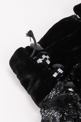 Recess Los Angeles Vintage Jean Louis Scherrer Metallic Silk Velvet Lamé Blouson Dress