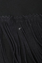 Recess Designer Consignment Vintage Jean Paul Gaultier Femme Asymmetrical Suede Fringe Jersey Skirt Los Angeles Resale