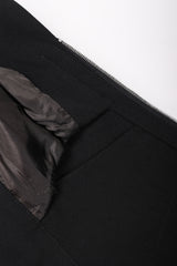 Recess Los Angeles Vintage Jean Paul Gaultier Slim Silhouette Diagonal Waist Strip Bands Black Lace Up Corset Button Fly