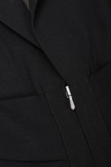 Recess Los Angeles Vintage Jean Paul Gaultier Slim Silhouette Diagonal Waist Strip Bands Black Lace Up Corset Button Fly