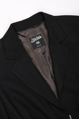 Recess Los Angeles Vintage Jean Paul Gaultier Slim Silhouette Diagonal Waist Strip Bands Black Lace Up Corset Button Fly