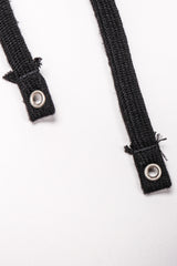 Recess Los Angeles Vintage Jean Paul Gaultier Slim Silhouette Diagonal Waist Strip Bands Black Lace Up Corset Button Fly