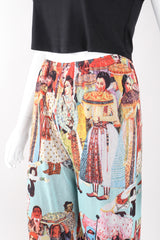 Recess Los Angeles Designer Consignment Vintage Jean Paul Gaultier 90s Soleil Mesh Bollywood Print Pant