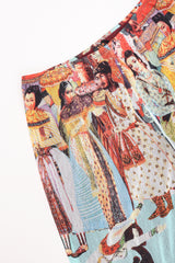 Recess Los Angeles Designer Consignment Vintage Jean Paul Gaultier 90s Soleil Mesh Bollywood Print Pant