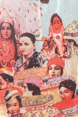 Recess Los Angeles Designer Consignment Vintage Jean Paul Gaultier 90s Soleil Mesh Bollywood Print Pant