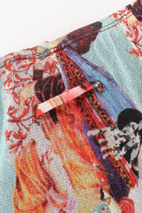 Recess Los Angeles Designer Consignment Vintage Jean Paul Gaultier 90s Soleil Mesh Bollywood Print Pant