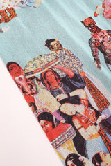 Recess Los Angeles Designer Consignment Vintage Jean Paul Gaultier 90s Soleil Mesh Bollywood Print Pant