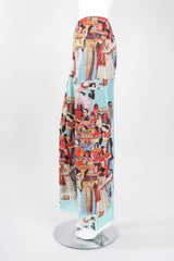 Recess Los Angeles Designer Consignment Vintage Jean Paul Gaultier 90s Soleil Mesh Bollywood Print Pant