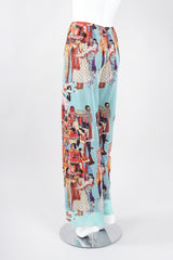 Recess Los Angeles Designer Consignment Vintage Jean Paul Gaultier 90s Soleil Mesh Bollywood Print Pant