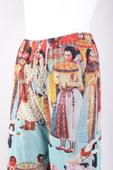 Recess Los Angeles Designer Consignment Vintage Jean Paul Gaultier 90s Soleil Mesh Bollywood Print Pant