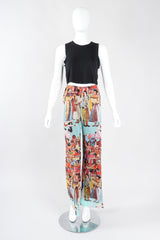 Recess Los Angeles Designer Consignment Vintage Jean Paul Gaultier 90s Soleil Mesh Bollywood Print Pant