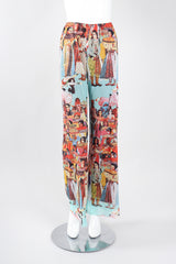 Recess Los Angeles Designer Consignment Vintage Jean Paul Gaultier 90s Soleil Mesh Bollywood Print Pant