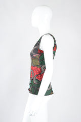 Recess Los Angeles Designer Consignment Vintage Jean Paul Gaultier Soleil African Wax Print Mesh Tank