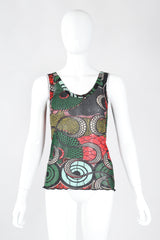 Recess Los Angeles Designer Consignment Vintage Jean Paul Gaultier Soleil African Wax Print Mesh Tank