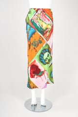 Recess Designer Consignment Vintage Jean Paul Gaultier Inverted Colorized Silent Film Starlet Skirt Pola Negri Clara Bow Los Angeles Resale