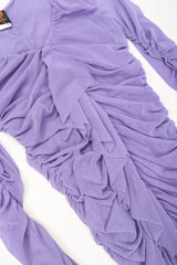 Recess Los Angeles Vintage Jean Paul Gaultier Soleil Ruched Mesh Ruffle Cuff Dress