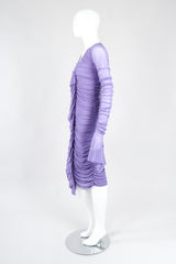 Recess Los Angeles Vintage Jean Paul Gaultier Soleil Ruched Mesh Ruffle Cuff Dress