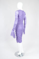 Recess Los Angeles Vintage Jean Paul Gaultier Soleil Ruched Mesh Ruffle Cuff Dress