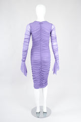 Recess Los Angeles Vintage Jean Paul Gaultier Soleil Ruched Mesh Ruffle Cuff Dress