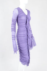 Recess Los Angeles Vintage Jean Paul Gaultier Soleil Ruched Mesh Ruffle Cuff Dress
