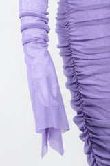 Recess Los Angeles Vintage Jean Paul Gaultier Soleil Ruched Mesh Ruffle Cuff Dress