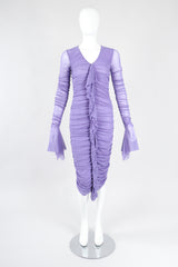 Recess Los Angeles Vintage Jean Paul Gaultier Soleil Ruched Mesh Ruffle Cuff Dress